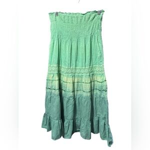 SHE’S COOL Strapless Boho Tie-dyed Smocked Dress